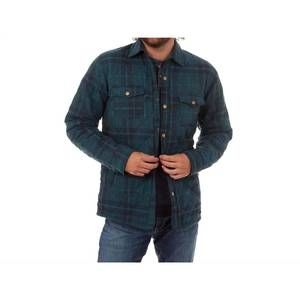 NEW PX leon quilted flannel jacket in blue